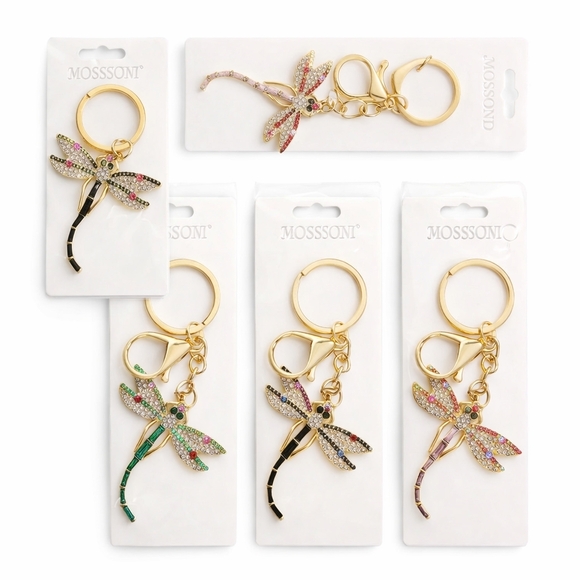 Accessories - Gold Dragonfly Keychain Set